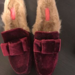 Burgundy mules